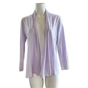 Talbots Supima Cotton Open Drape Cardigan Purple PM